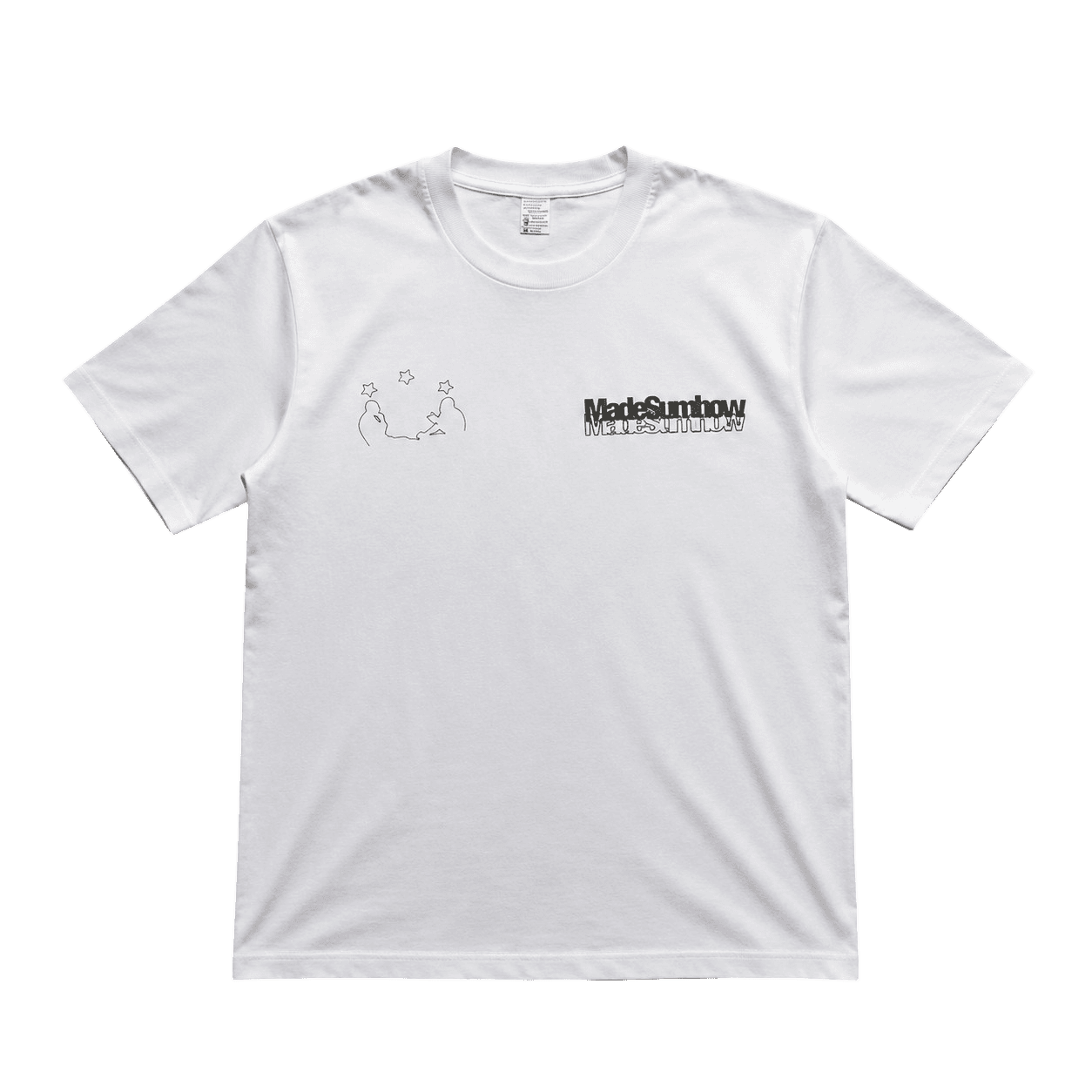 White Logo Tee